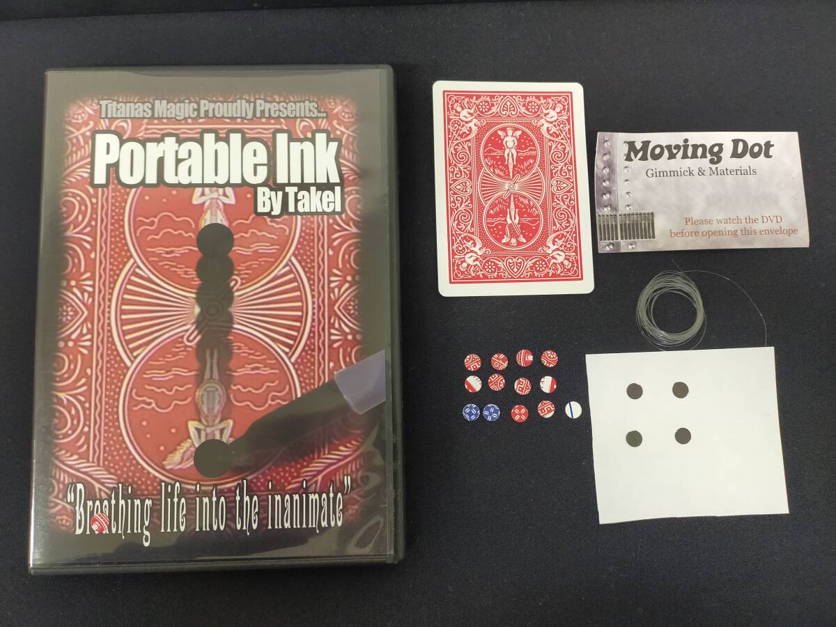 【D72】Portable Ink　ポータブルインク　Takel　タケル　カード　DVD　ギミック　マジック 　手品_画像1