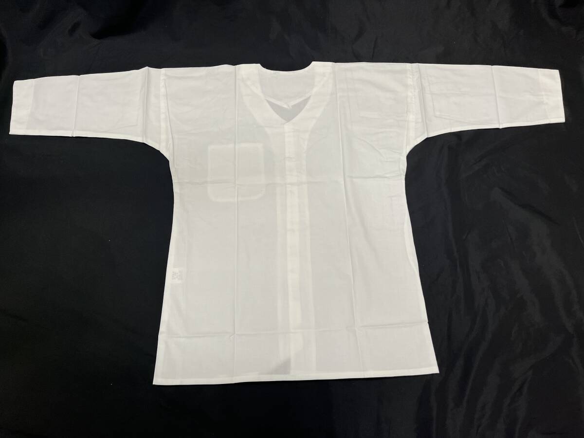 【Z43】鯉口シャツ 複数購入可 ダボシャツ Mサイズ 祭衣装 だんじり お神輿 白色 和服 和装 お祭りの画像3