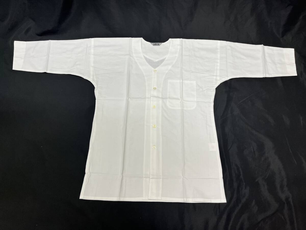 【Z43】鯉口シャツ 複数購入可 ダボシャツ Mサイズ 祭衣装 だんじり お神輿 白色 和服 和装 お祭りの画像2