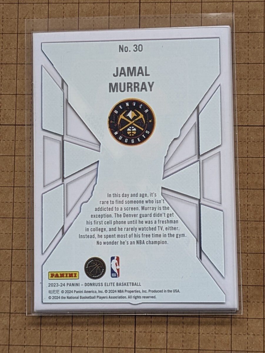 ジャマール・マレー【NBA2023-24PANINI DONRUSS ELITE BASKETBALL】JAMAL MURRAY #30 インサート ELITE DECKの画像2