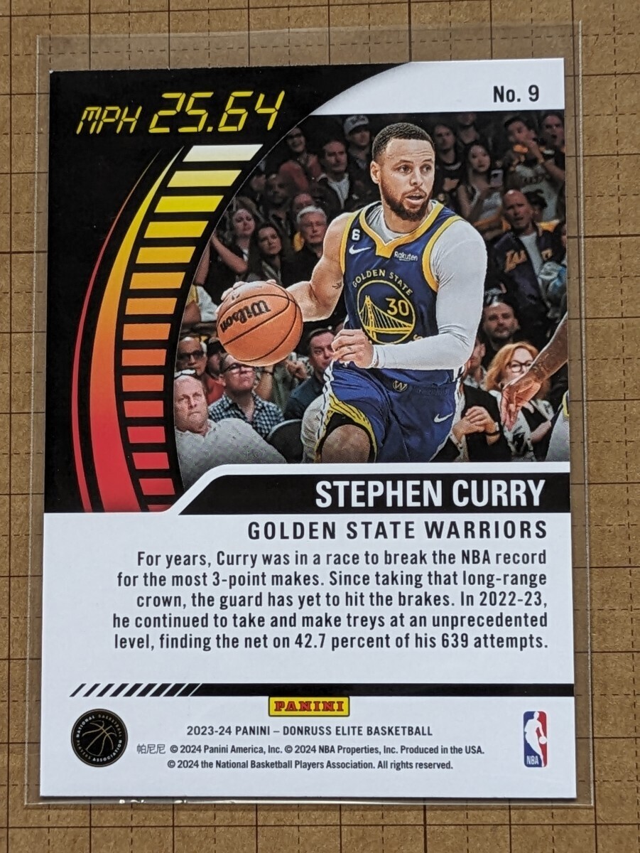 ステフィン・カリー【NBA2023-24PANINI DONRUSS ELITE BASKETBALL】STEPHEN CURRY #9 インサート FULL THROTTLEの画像2