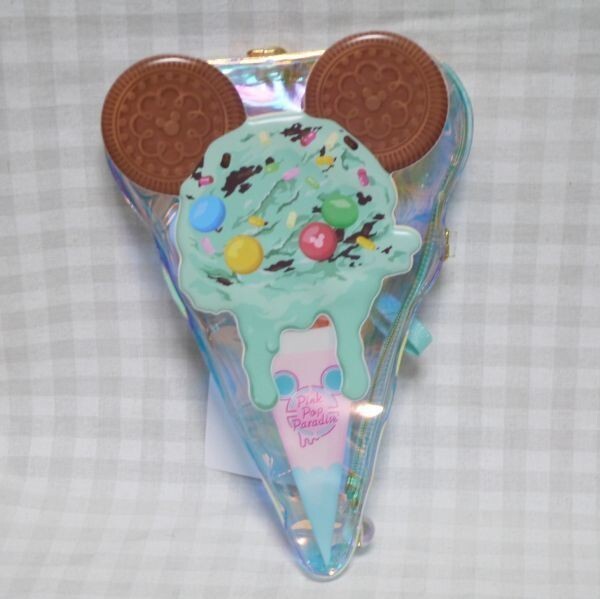 東京ディズニーリゾート アイスクリーム パスケース コインケース付き ミッキー チョコミント Pink Pop Paradise_画像3