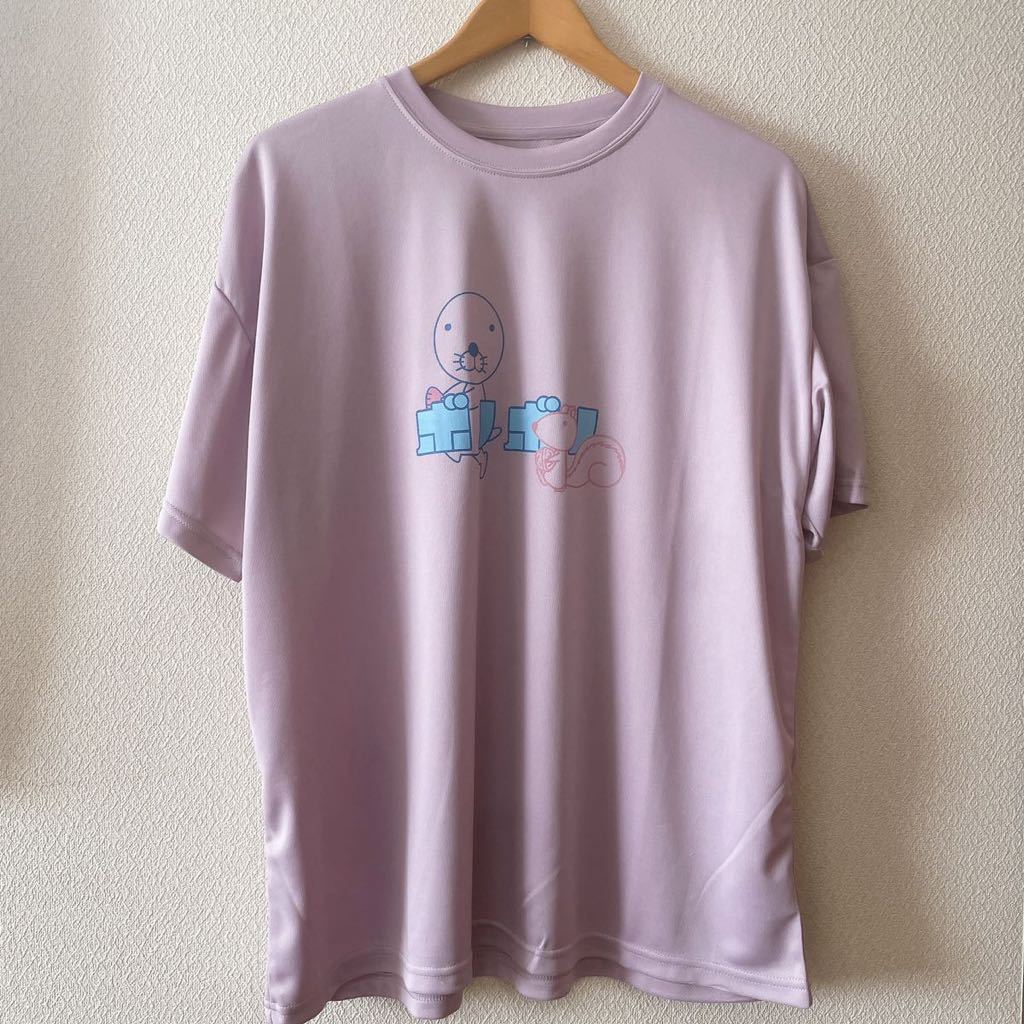 【新品未使用】 ボノボノ ぼのぼの 半袖 Tシャツ レディース 4L パープル メッシュ タグ付_画像4