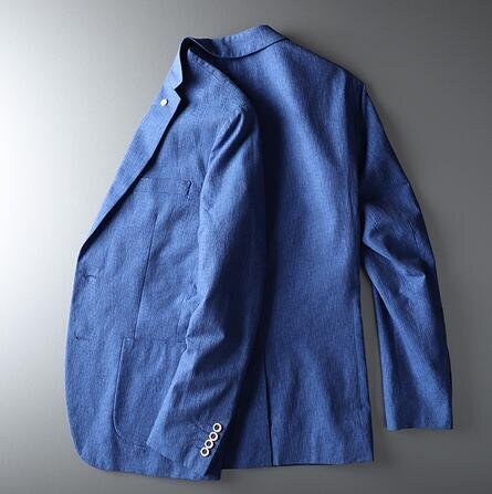XZ-HAHA-1 (実寸52 XL度)新品◆新作 綿麻混 春夏 / 完売■紳士 高品質 2ボタン ジャケット スーツの画像2