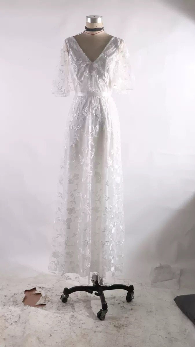 ウェディングドレス　結婚式 花嫁　二次会　ドレス　ブライダル L33 S-XL