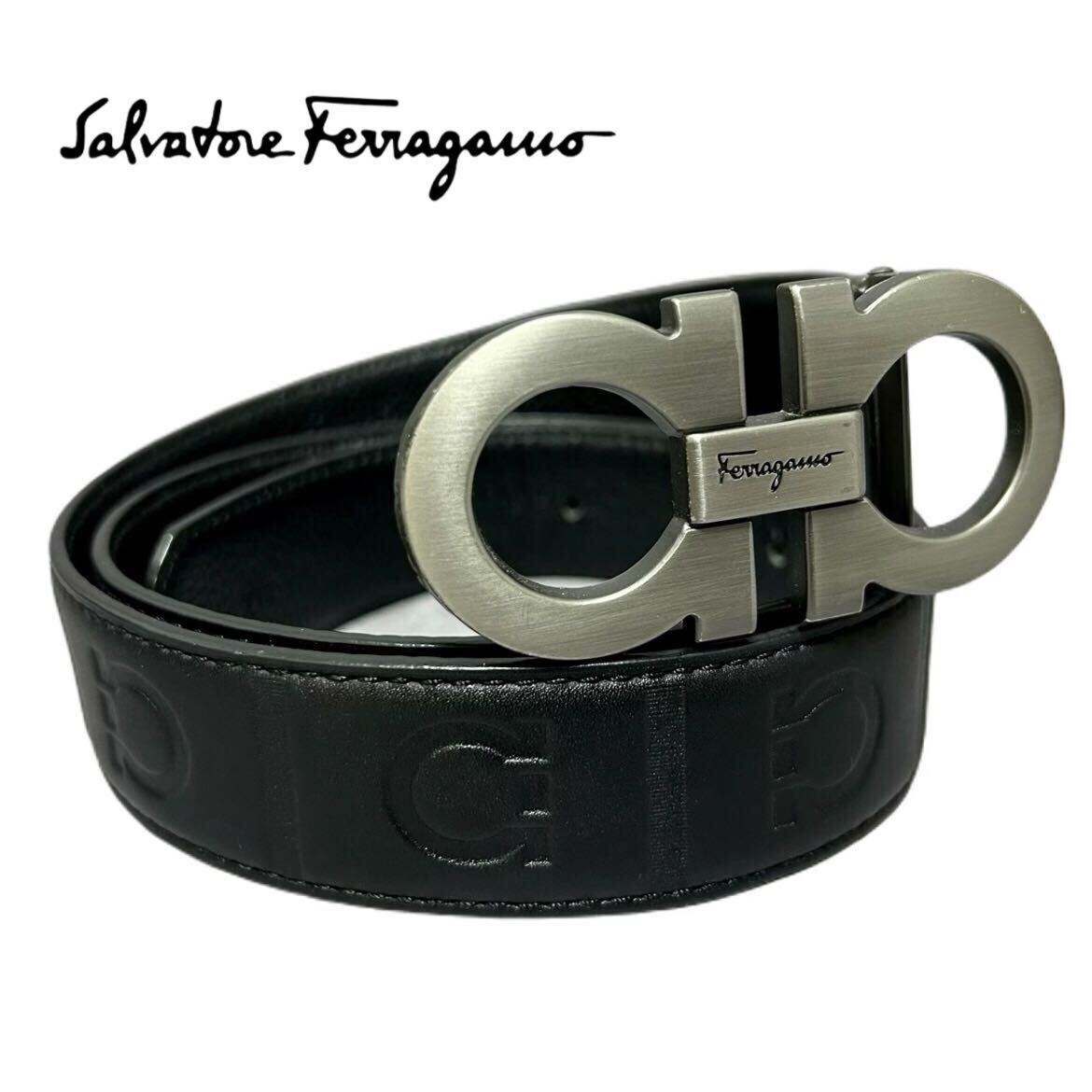 極美品○Salvatore Ferragamo フェラガモ メンズ ダブル