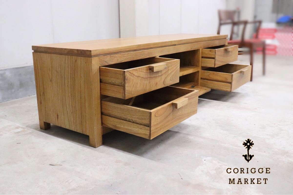 CORIGGE MARKET 0 TV board living board sideboard Asian natural wood storage furniture exhibition goods gmct106 C