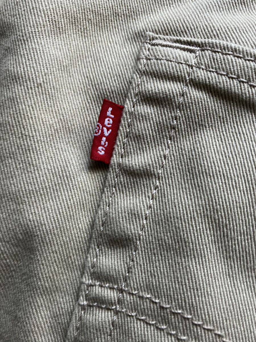 即決 W36 リーバイス Levi's 513 スリムストレート 春夏 軽量 柔らか ストレッチ カラージーンズ ベージュ系色 スモールe レッドタブ_画像4