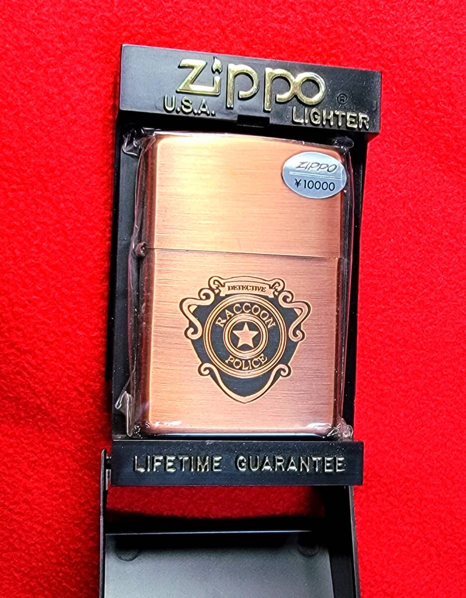 バイオハザード　BIOHAZARD　カプコン公式グッズ　ZIPPO　未使用　美品　ラクーン警察エンブレム　ピンクゴールドカッパー　CAPCOM