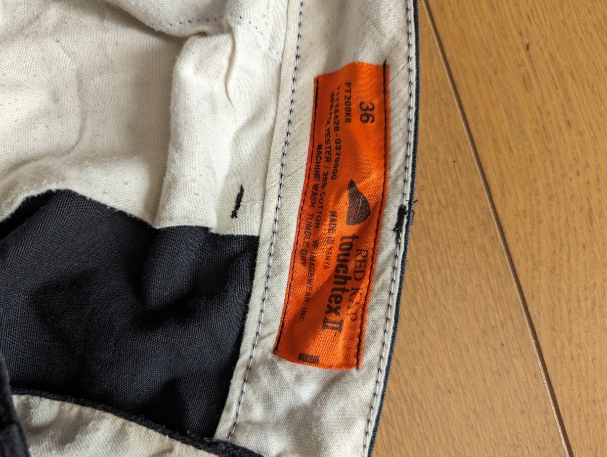  REDKAP ワークパンツ チノパンw36 平置き45cm　股下80cm　ブラック　ビンテージ　（ ディッキーズ Dickies）_画像6