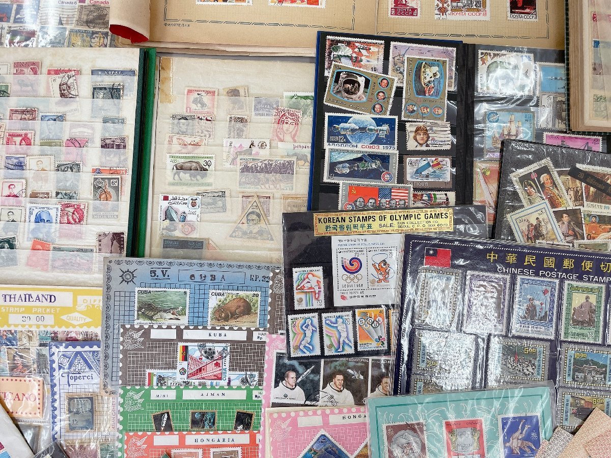 【世界の切手】バラ 大量 おまとめ コレクター流出品 未使用 消印 色々 海外切手 外国切手 まとめ （HM012）の画像6