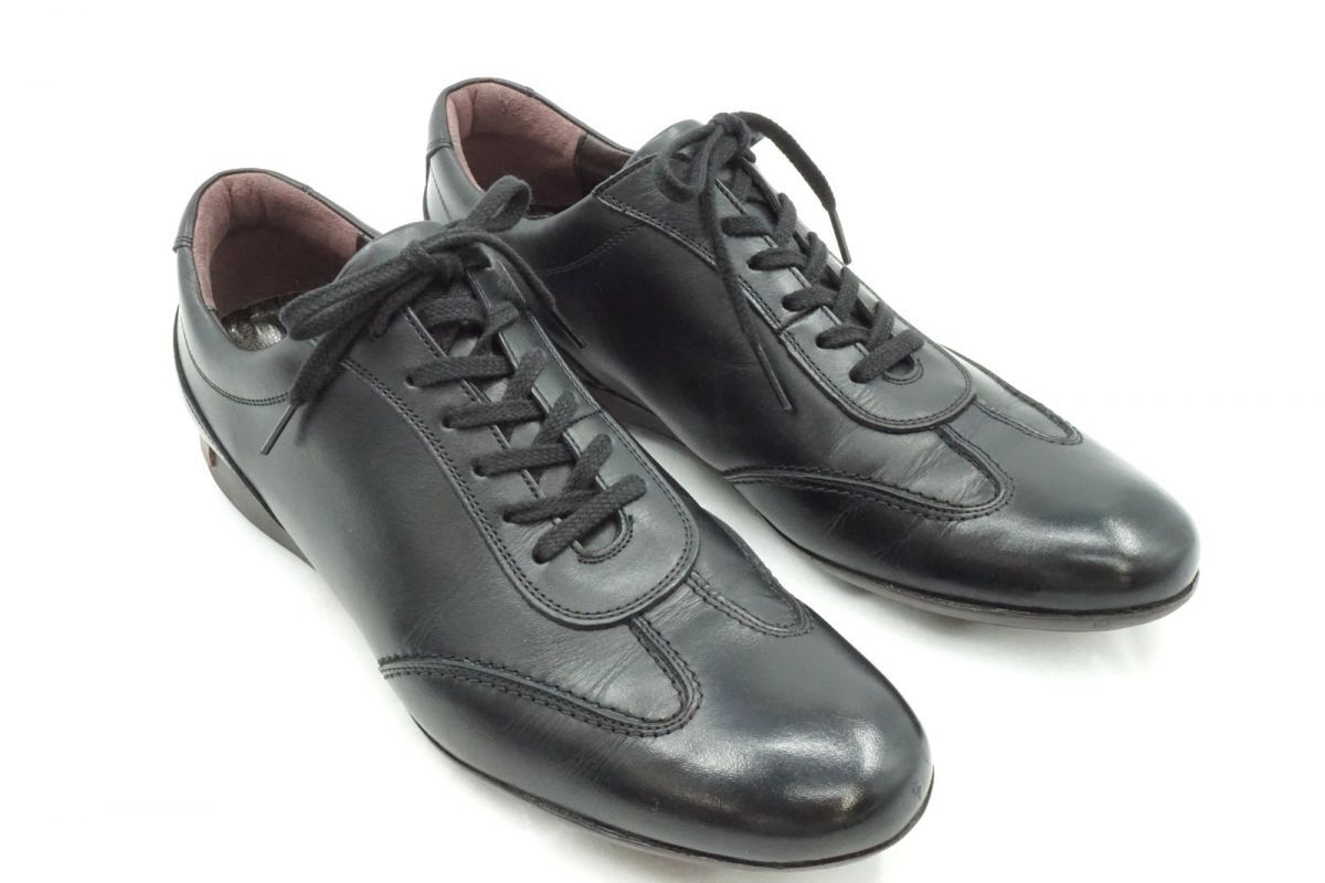 1円〜 オオツカ 大塚製靴 25.5cm 3E RG-600711 FIRST ファースト ドレスレザースニーカー 革靴 メンズ 黒 ブラック Otsuka 7976iの画像1