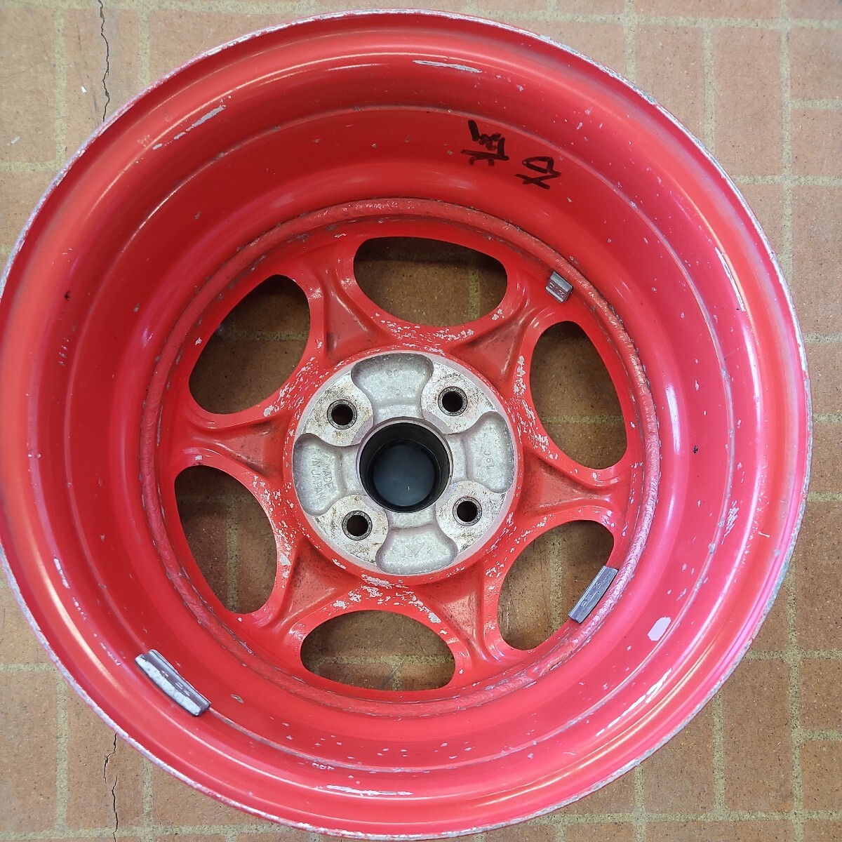 当時物　ADVAN　RACING　14インチ　6J+35　4H-100　中古2本_画像6