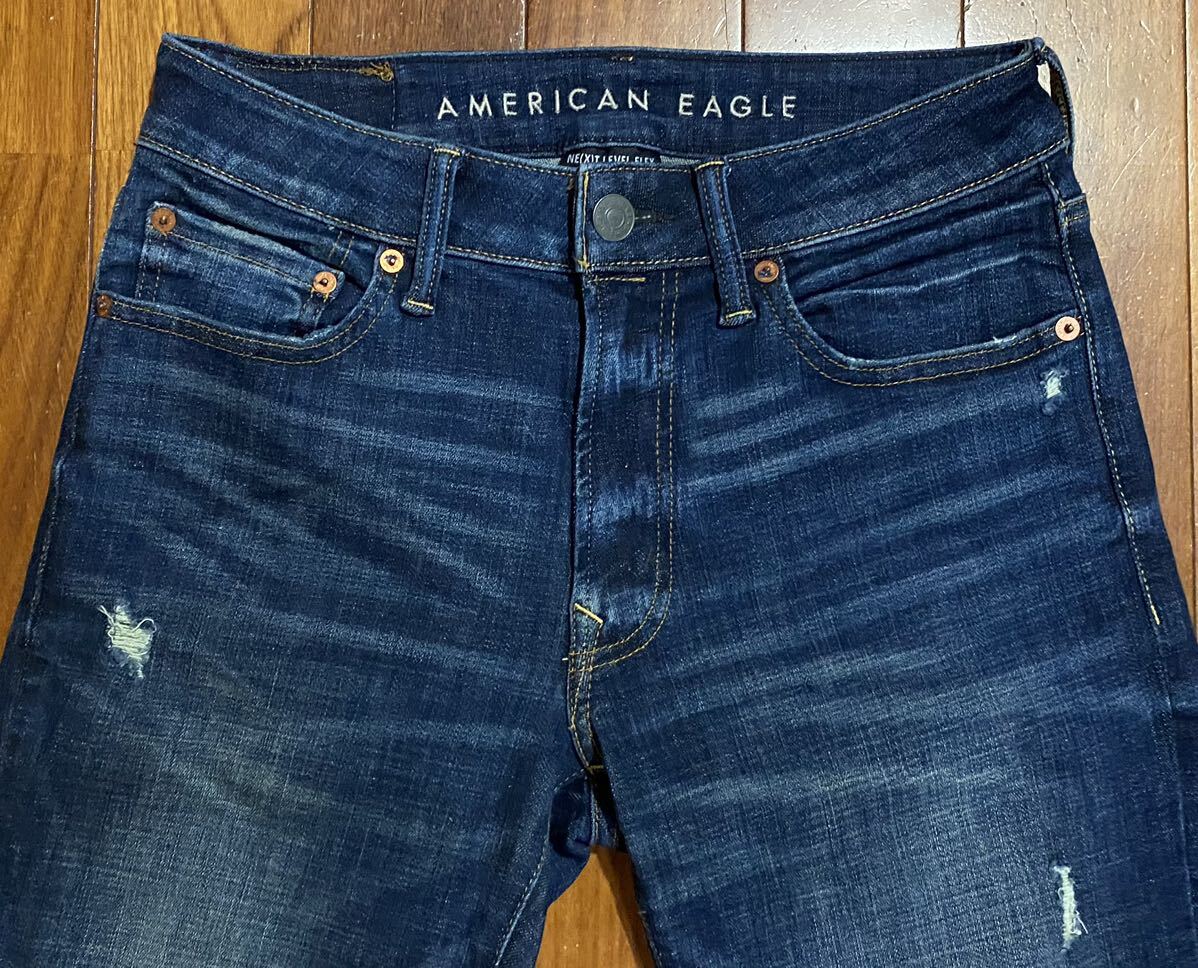 ■AMERICAN EAGLE OUTFITTERS■アメリカンイーグルのストレッチデニム(ジーンズ)■SLIM STRAIGHT・W29_画像3