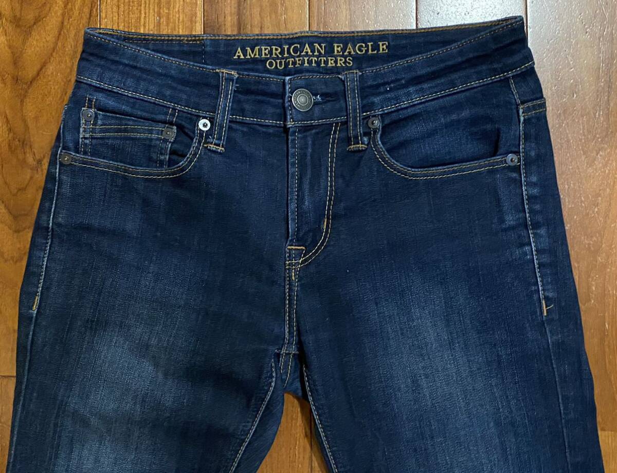 ■AMERICAN EAGLE OUTFITTERS■アメリカンイーグルのストレッチスキニーデニム(ジーンズ)■W28_画像3