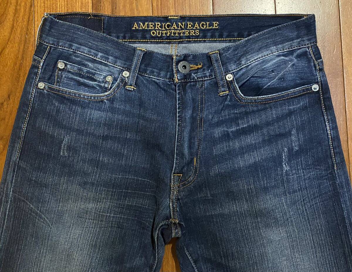 ■AMERICAN EAGLE OUTFITTERS■アメリカンイーグルのストレッチデニム(ジーンズ)■SLIM・W30_画像3