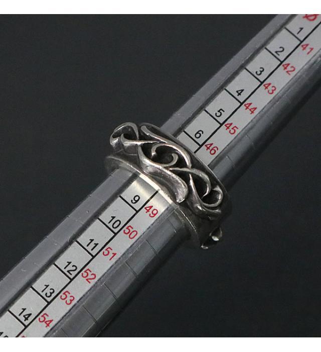 銀座店 クロムハーツ ダブル ナロー ヴァイン リング 指輪 シルバー SV925 約7.5号_画像4
