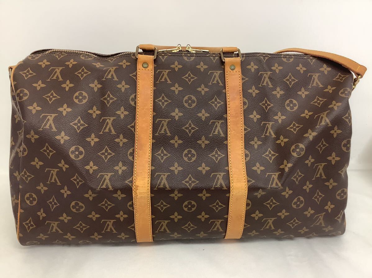 ◯営NI036-A12m120 【埼玉発】LOUIS VUITTON ルイヴィトン モノグラム キーポル 50 M41426 ボストンバッグ 2way VI1902 鍵付き_画像3