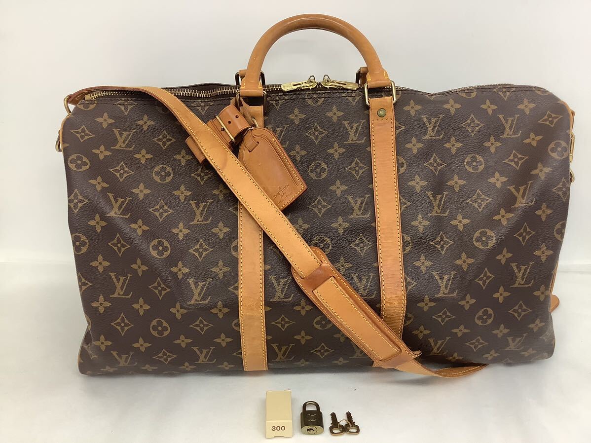 ◯営NI036-A12m120 【埼玉発】LOUIS VUITTON ルイヴィトン モノグラム キーポル 50 M41426 ボストンバッグ 2way VI1902 鍵付き_画像1