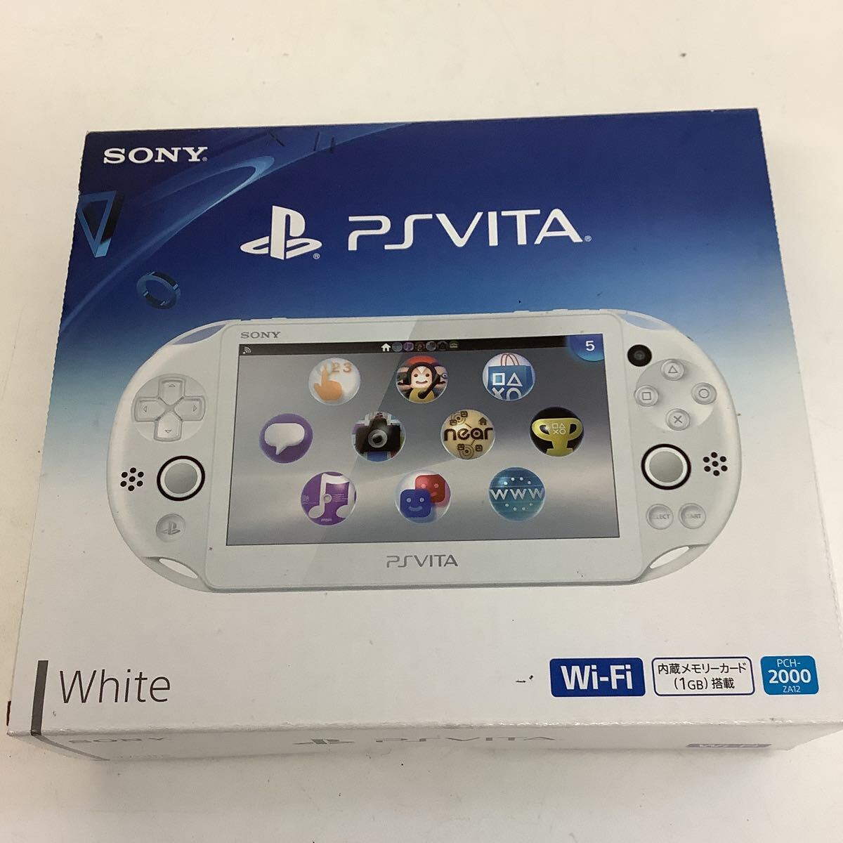 ◯営HM001-A5T60【埼玉発】SONY PlayStation VITA PCH-2000 ZA12 ホワイト ※通電、簡易動作確認済み 充電器無し 初期化済み _画像7