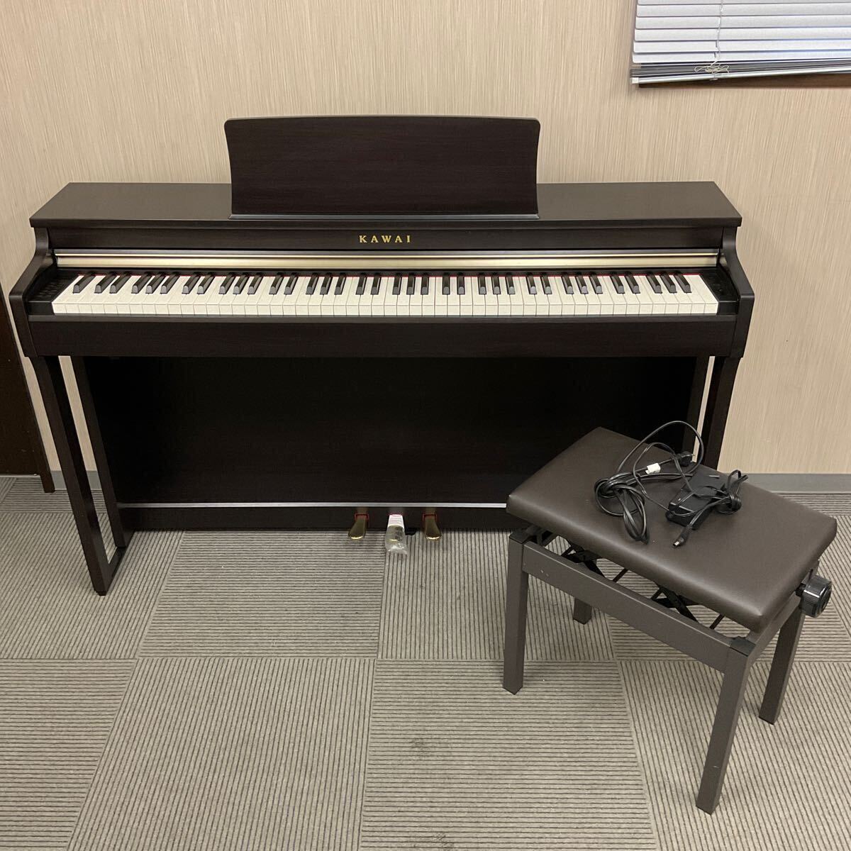 営YY45-B KAWAI カワイ 電子ピアノ CN27 2018年製 ピアノ 88鍵盤 椅子付 取扱説明書なし 通電動作確認済【直接引取り限定】_画像1