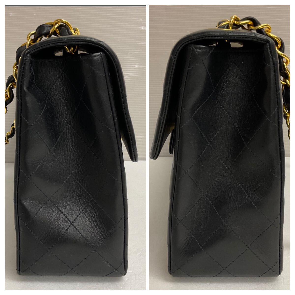 営MK35-100B CHANEL シャネル マトラッセ 34 チェーンショルダーバッグ デカマトラッセ シリアルナンバー 3159839 の画像4