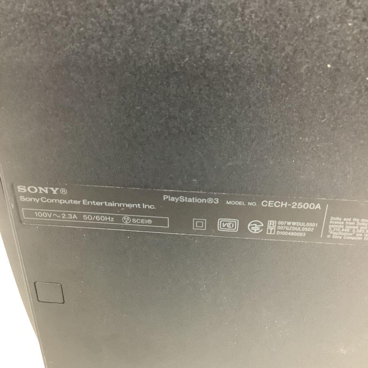 ◯営HM091-A11T80【埼玉発】SONY PlayStation3 CECH-2500A チャコールブラック 160GB ※通電動作確認済み 初期化済み_画像4