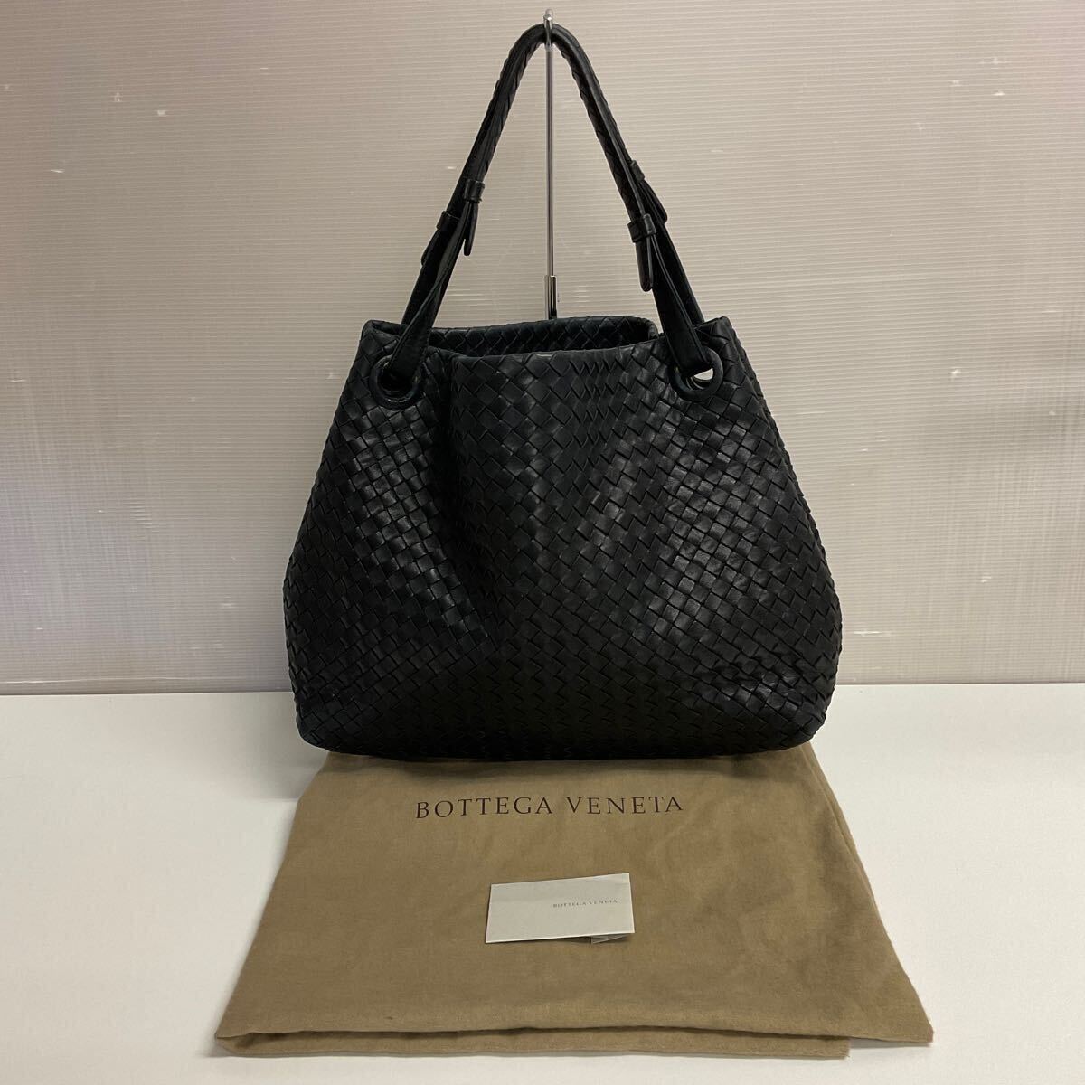 営MK66-100Y BOTTEGA VENETA ボッテガヴェネタ イントレチャート トートバッグ ハンドバッグ W約35cm H約30cm D約10cm 袋ありの画像1