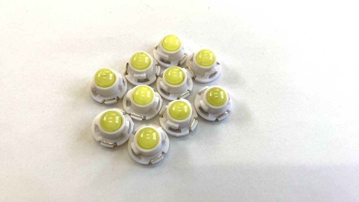 【送料無料】T4.7 COB LED 広角拡散 ホワイト 10個セット 　白　メーター球　エアコンパネル_画像1