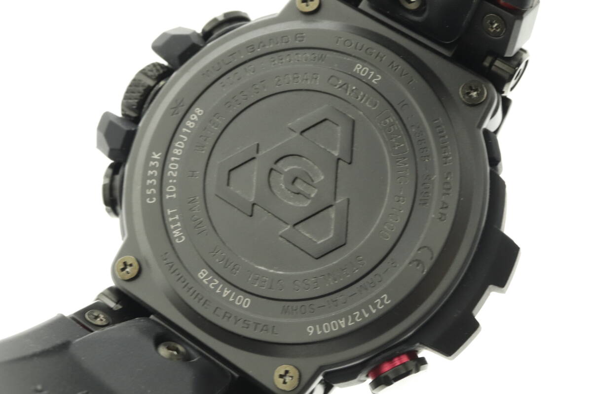 LVSP6-3-7 7T032-7 CASIO カシオ 腕時計 MTG-B1000 G-SHOCK ラウンド 電波ソーラー 約123g メンズ ブラック 付属品付き 動作品 中古_画像7