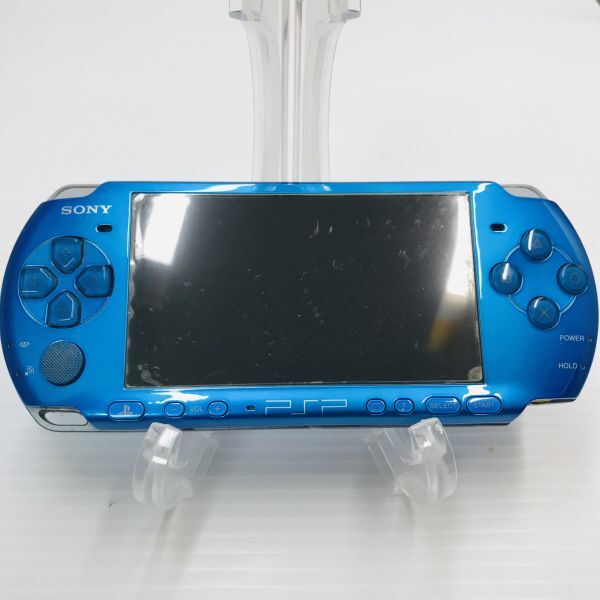 【PSP】SONY PSP-3000 プレイステーションポータブル 本体 ブルー 青 取説 バッテリー欠品 ジャンク_画像2
