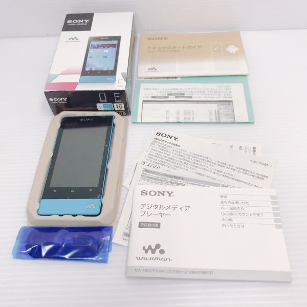 【SONY】WALKMAN 16GB ソニー ウォークマン NW-F805 ブルー 箱付き 取説 説明書 ポータブルオーディオプレイヤーの画像1