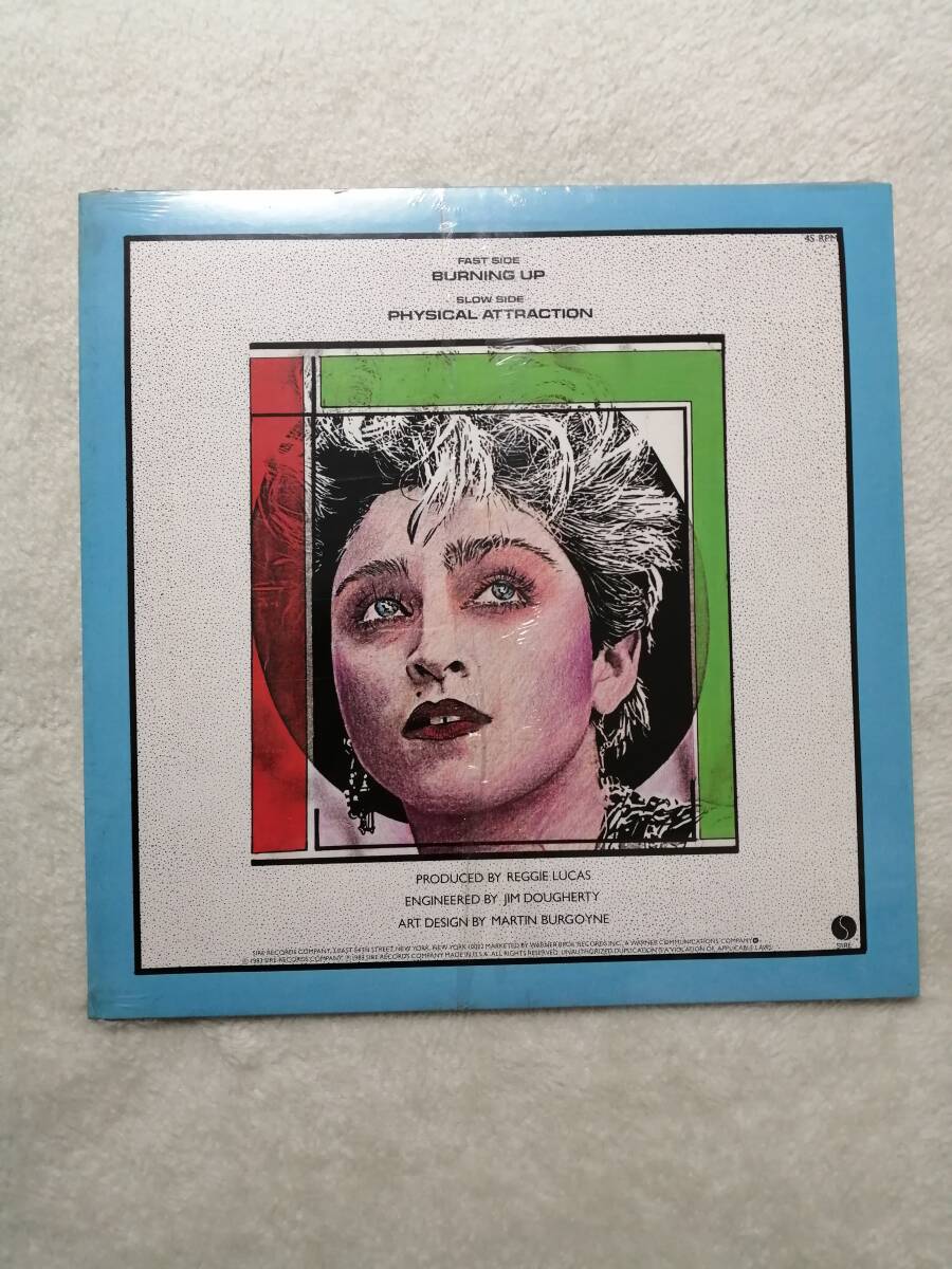 【未開封新品】Madonna Burning Up 12” USAオリジナル マドンナ　バーニング・アップ/フィジカル・アトラクション_画像2