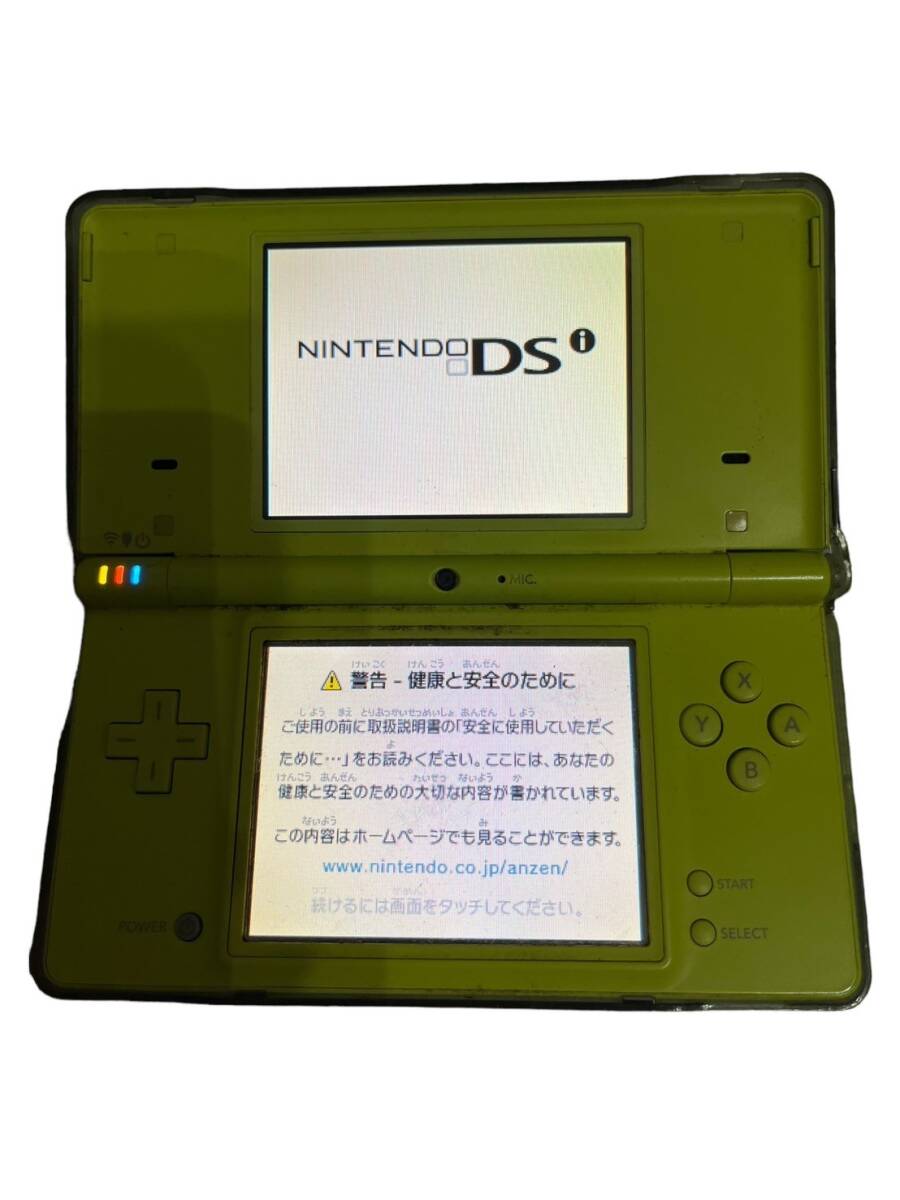 ■Y★通電OK☆③Nintendo 任天堂 Nintendo DSi ニンテンドーディーエスアイ TWL-001 ゲーム機 本体 ライムグリーン ACアダプター 付★_画像3