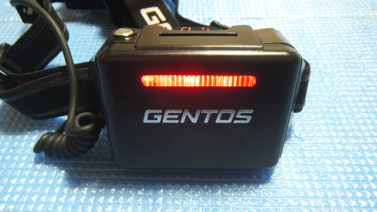 即決 送料無料 送料込 未使用に近い GENTOS ジェントス Gシリーズ GH-100RG LED ヘッドライト 点灯 確認済 ケーブル欠品の画像7