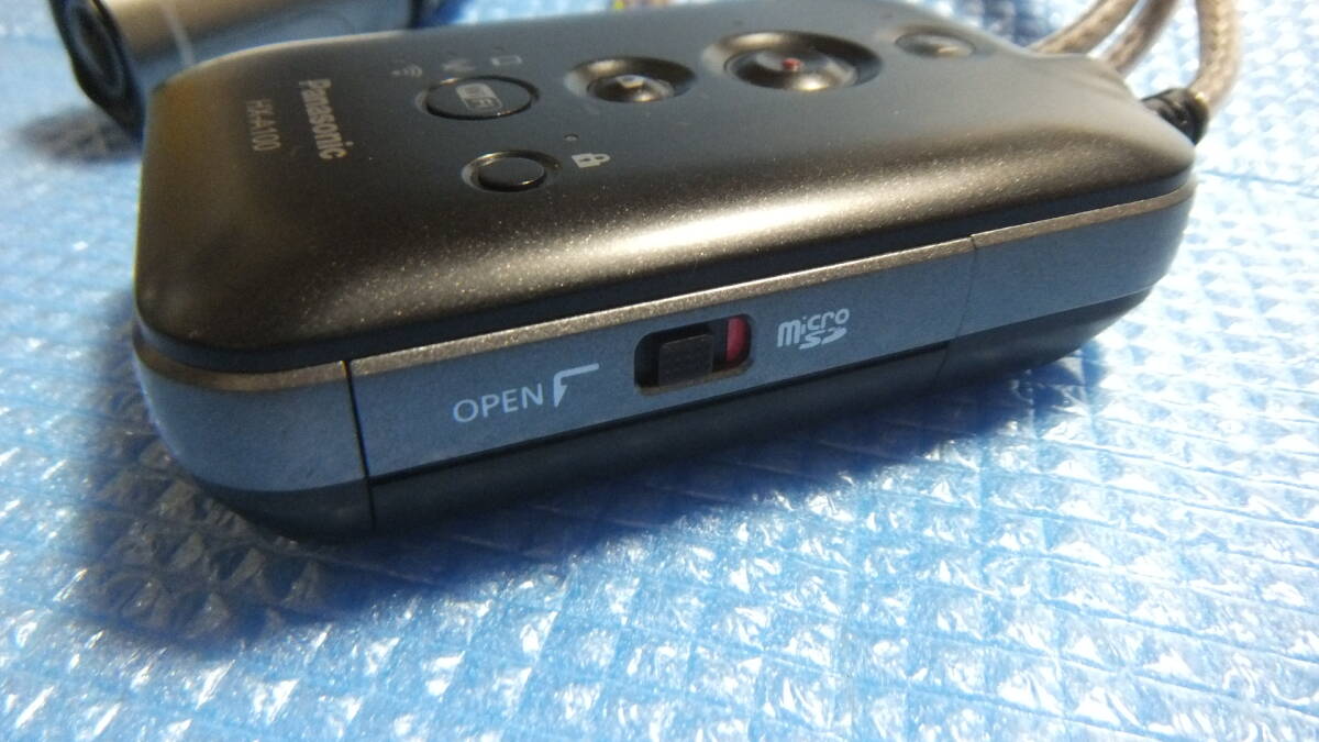 即決 送料無料 送料込 Panasonic パナソニック ウェアラブルカメラ HX-A100 ブラック 中古 通電確認済の画像5