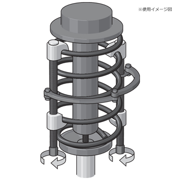 予約3/26前後発送 コイルスプリングコンプレッサー 全長250mm H029_画像4