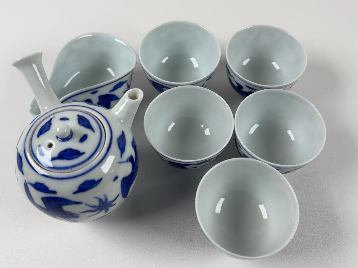 高橋道八　煎茶道具 焼物　染付　茶器　茶道　煎茶　明治大正　急須_画像6