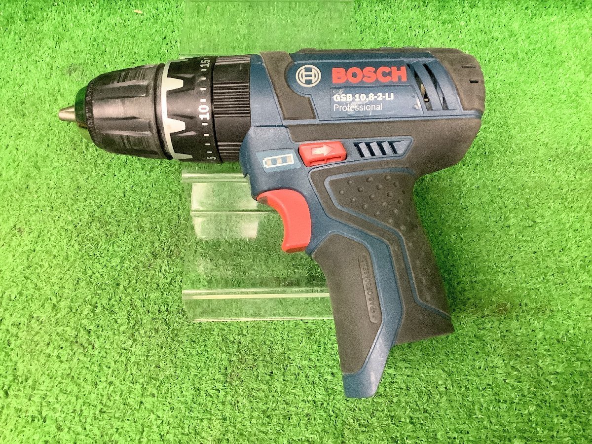 中古品 BOSCH ボッシュ 10.8V 2.0h バッテリー振動ドライバードリル GSB10.8-2-LI ※バッテリー2個+充電器セット_画像2