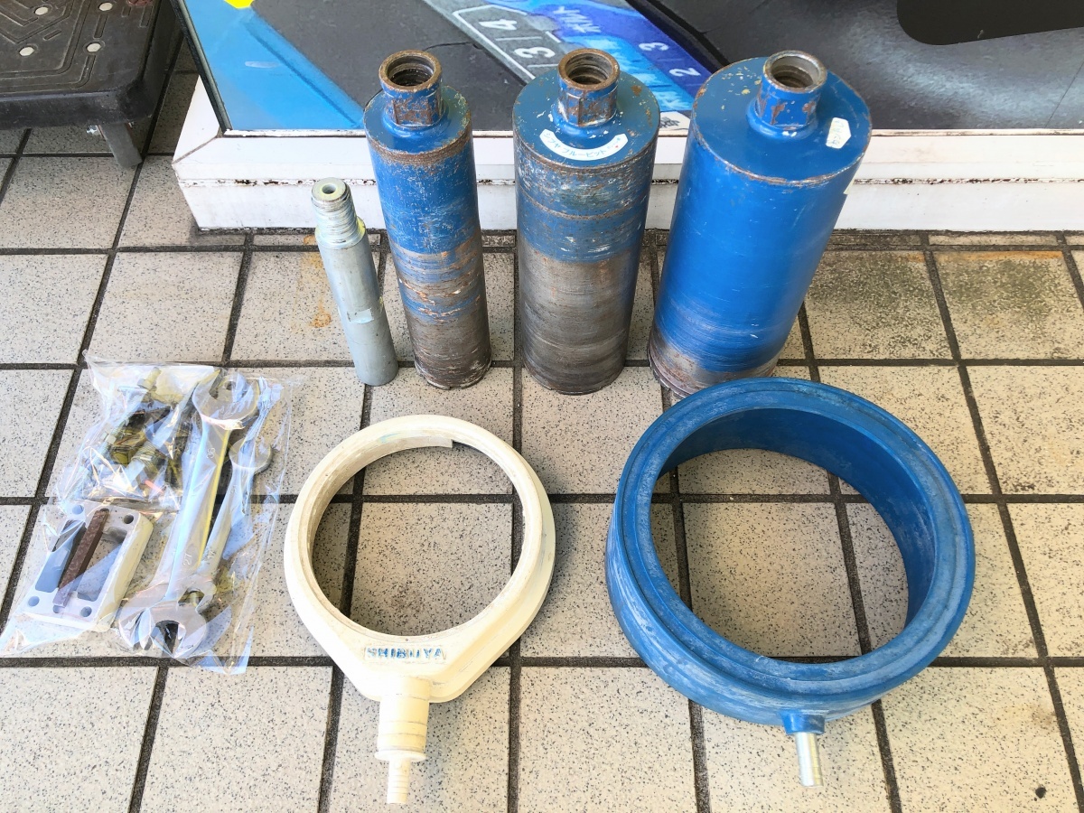 中古品 SHIBUYA シブヤ Aロット 250mm ダイモドリル TS-252 ※本体+支柱ベース+ビット3本セット_画像9