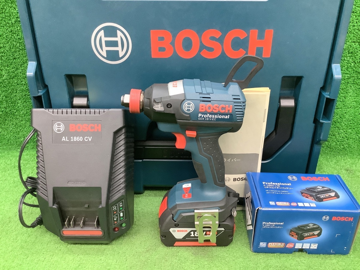 展示未使用品 BOSCH ボッシュ 18V 6.0Ah バッテリーインパクトドライバー GDX18V-EC6 ※バッテリー2個+充電器セット