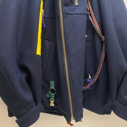 kolor color cashmere Blend f- dead over blouson jacket 19WCM-G03102 SIZE 3 navy [ fee . mountain 03]