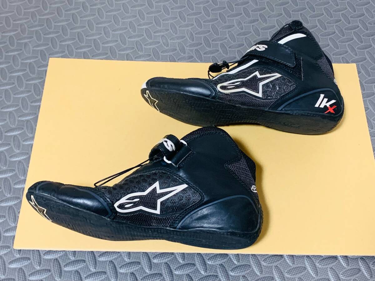 アルパインスターズ レーシングシューズ 26cm相当 US8.5 EU41 ブラック ドライビングシューズ Alpinestars_画像4