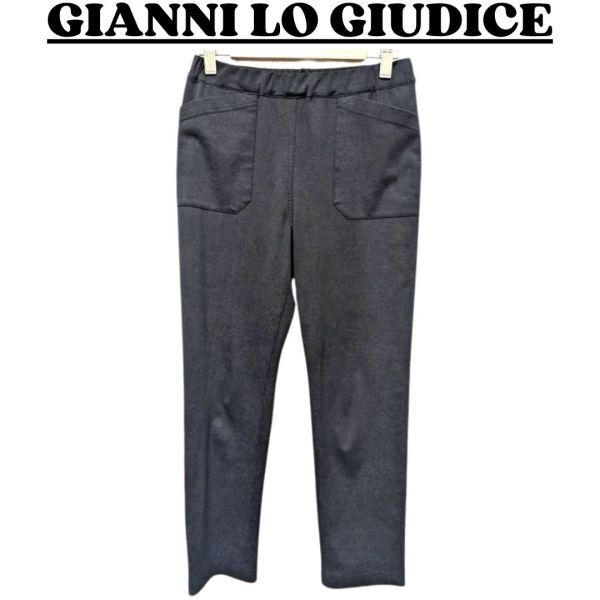 ★美品 GIANNI LO GIUDICE ジャンニ ロ ジュディーチェ ボトムス レディース ストレッチパンツ 花柄 カジュアル ブラック 34 / S nr3-011_画像1