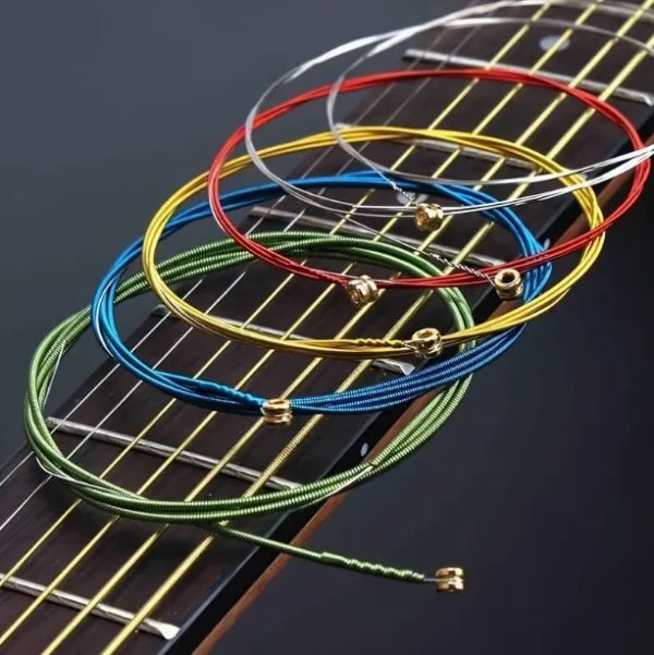 ★新品★ アコースティックギター フォークギター クラシックギター用 カラー弦 カラフル レインボー E～A弦 6本セット / CS-a50_画像8