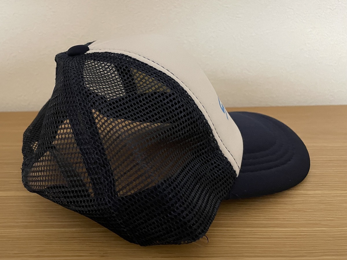 【必見です 激安1点のみ】SHIMANO シマノ ロゴ メッシュ キャップ 帽子 フリーサイズ ネイビー系×ホワイト系 フィッシング 釣り_画像5