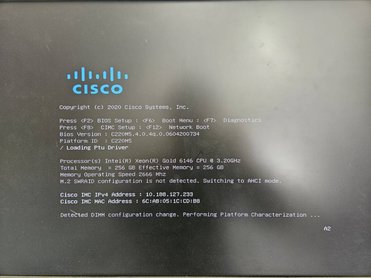 CISCO UCS C220 M5 サーバー Xeon Gold 6146 x2 256GBメモリ 1.2TB SAS 12G x4 _画像5