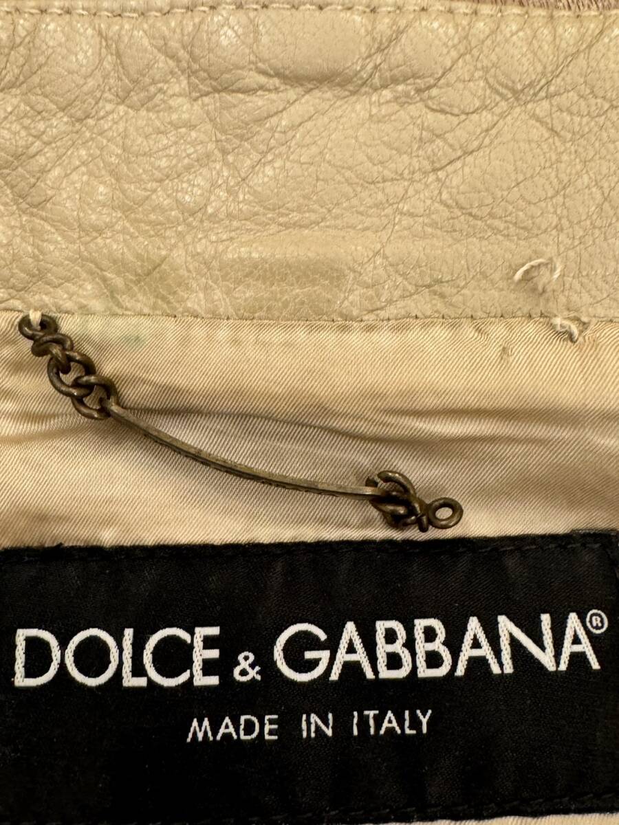 Dolce&Gabbana　ドルチェ&ガッバーナ　レザージャケット やぎ革　サイズ50_画像7