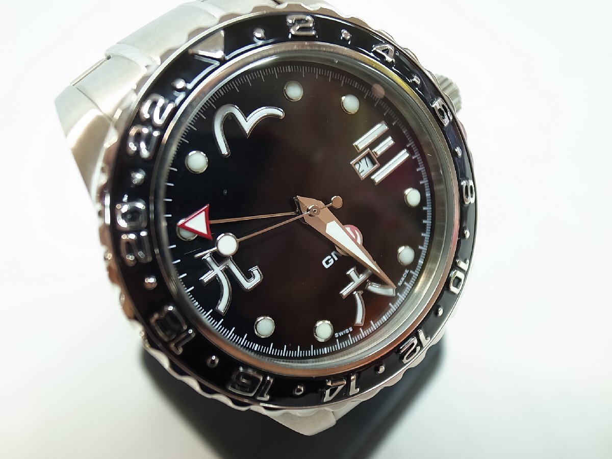 ★ EVISU / エビス ★ メンズ 腕時計 GMT スイス クオーツ デイト EV-7009 ★ USED_画像3