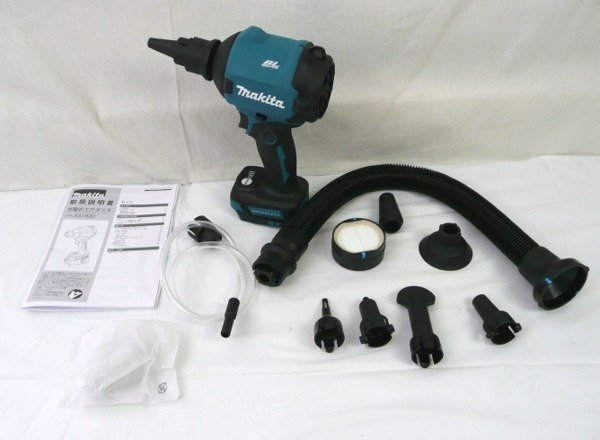 ☆☆makita マキタ　充電式 エアダスタ　AS180D　18V　ケース / 本体 / アタッチメント　動作OK！☆美品_画像2